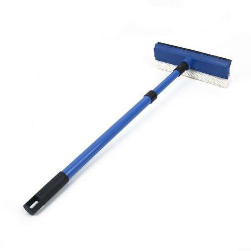 ComfyHarbor 2 In 1 Window Squeegee And Cleaner With Telescopic Handle, Telescopic Window Cleaning Equipment Long Handle Sponge Brush