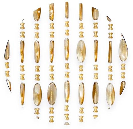 SpazioTessile Tenda Perline Colorate In PVC Antimosca Universale per Porta Finestra 8 Varianti (Beige, 140x240 112 Fili)