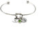 21st Birthday Gift – Personalised Knot Bangle Bracelet in Gold, Silver or Rose Gold with Birthstone Charm – For your Daughter Sister Granddaughter Niece Goddaughter Friend, Her or Girls