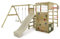 FATMOOSE Aire de Jeux ActionArena Air XXL portique en Bois avec balançoire et Toboggan, Tour d'escalade pour Enfants avec bac à Sable, échelle et Accessoires de Jeu pour Le Jardin. (Vert Sauge)