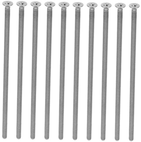 Vaguelly 10 Stück Schalttafel Schrauben Lange Schrauben Steckdose Schrauben Länger Ort Schlüssel Montage Mit Schrauben Und Dübel Schrauben Der Wandplatte Fix Poliert Silver Rostfreier Stahl