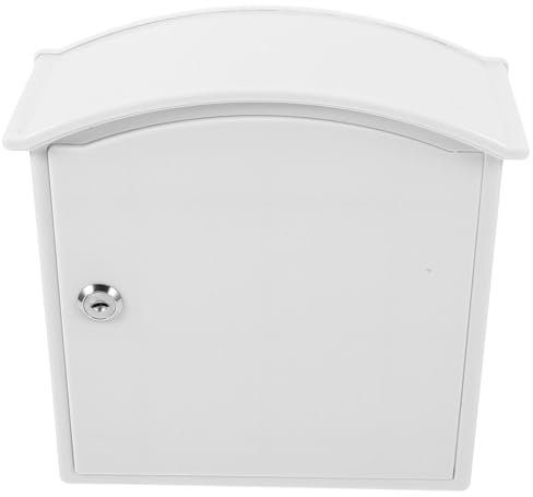 Vaguelly Boîte Caisse de Lait laitier Bouteille de Lait verrouillable Monter Ancien Support de Porche pour Colis Cas de de Lait casier à Colis Cas pour Le Lait Plastique Blanche