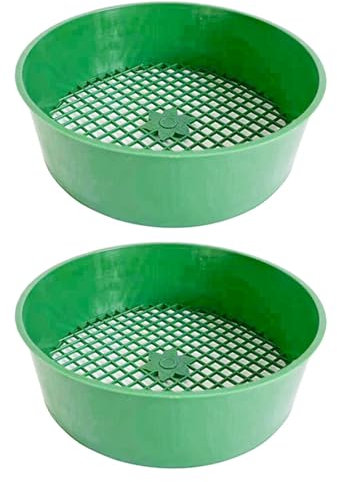 Fcnjsao Packung Von 2 Bodensifter Bildschirme Bodsieb Compost Screen Sand BOD Filter Garten Sieb Seitgeräte Geräte