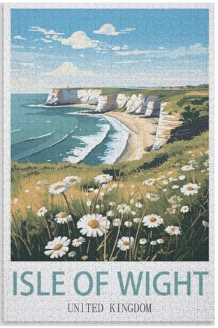 Puzzle für Erwachsene und Kinder ab 14 Jahren, 1000 StüCk,Isle of Wight,Lernspielzeug FüR Kinder 38x26,Papier Puzzle,AA-785