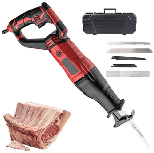Sega per ossa senza fili, sega elettrica portatile per macelleria per taglio di carne e ossa, sega alternativa multifunzionale per uso domestico e commerciale