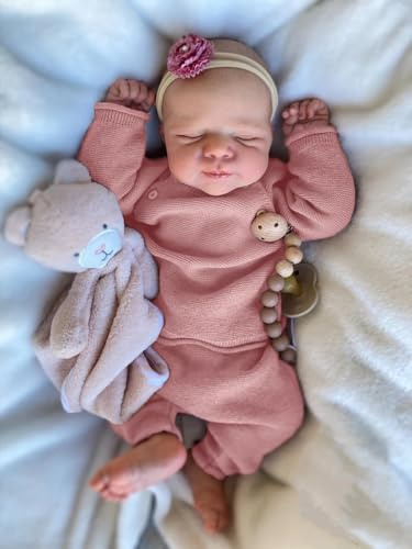 YHdolls Reborn Babypuppe Junge 19 Zoll Lebensecht Puppe Alle Silikon Körper Waschbare Puppen Reborn Babys Wie EIN echtes Baby Handgemachte, Magnetischem Schnuller und Zubehör