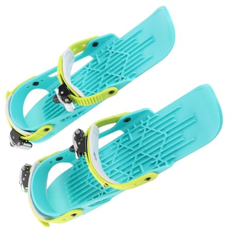 Tragbare Mini Snowblades Skischuhe für Erwachsene verstellbar | Verbesserte Stabilität auf Schnee, robuste Nylonkonstruktion, ideal für Schneeskaten und Waldwege