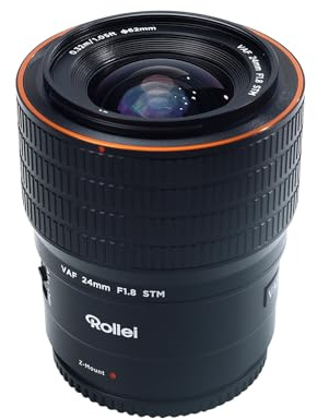 Rollei AF 24 mm F/1.8 Vollformat Objektiv für Nikon Z mit STM-Autofokus | HFT-X Beschichtung | Vollmetall Gehäuse 483g Kompatibel mit Kamera APS-C Z50/Z30/Zfc und Full Frame Z9/Z8/Z7/Z6/Z5 Series