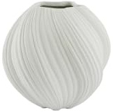 Light & Living Vase Yatung - Creme - Ø34cm | Rund - Modern - Stein - Blumenvase - Vase für Trockenblumen - Vasen decko