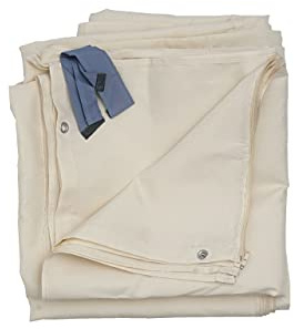 BERLINLODGE 4er-Set Seitenwand für Pergola Cadiz für 4x4m | HxB 205x383cm | Ersatzseitenwand Pavillon | Creme | Polyester