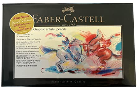 Faber-Castell Polychromos Dose mit 24 Buntstiften (Ann Swan Selection)