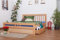 Doppelbett/Funktionsbett Easy Premium Line K8 inkl. 2 Schubladen und 1 Abdeckblende, 180 x 200 cm Buche Vollholz massiv Natur