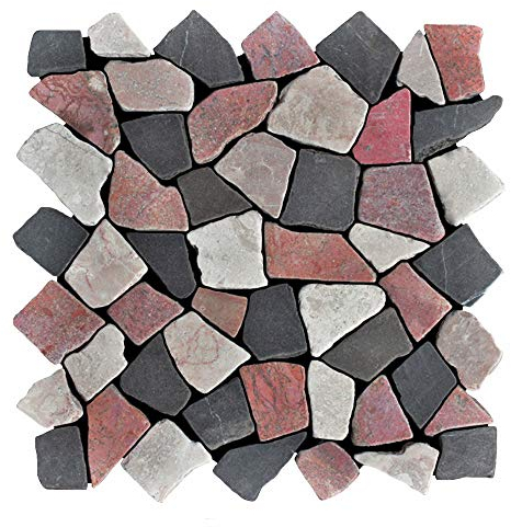 M-015 Marmor Bruchstein Mosaikfliesen mediterran Design Fliesen Lager Verkauf Stein-Mosaik Herne NRW