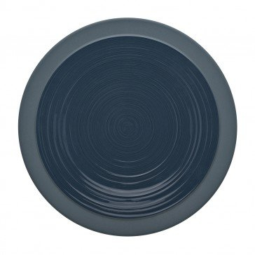Guy Degrenne Lot de 6 Assiettes Plates Bahia Coloris Bleu de Roche
