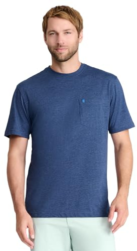IZOD Herren Saltwater Kurzarm Solid Tasche T-Shirt, Club Blue, Mittel