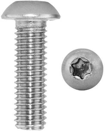Linsenkopfschrauben M12 X 18 ISO 7380 mit Innensechsrund (ISR) Edelstahl A2 (5 Stück) - V2A Linsenschrauben Rundkopfschrauben Halbrundkopfschrauben