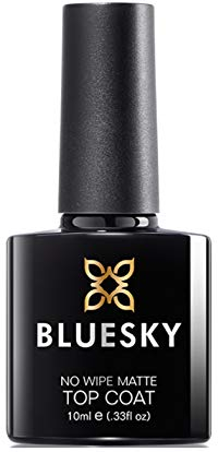 Bluesky MATTE NO WIPE TOP COAT 10ml Nail Gel Polish UV LED Soak Off