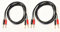 Profile 79 Strand Black Speaker Cable 2 Metre Pair, Two Cables Terminated With Gold Plated 4mm Banana Plugs On All Ends 8 Plugs In Total