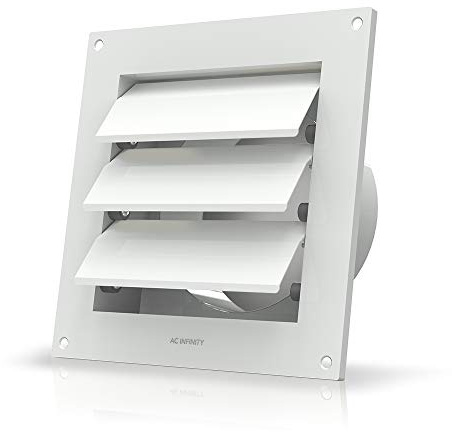 AC Infinity Lüftungsklappe 150 mm – Außenklappe mit Rückstaufunktion | Aus Stahl für Grow-Zelte, Dachböden, Hauslüftung und HVAC-Systeme