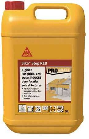 stock TRAITEMENT ANTI DEPOT VERT MOISISSURES ANTI TACHE CHAMPIGNON ALGICIDE FONGICIDE FACADE MUR TOIT TOITURE PRO 5L
