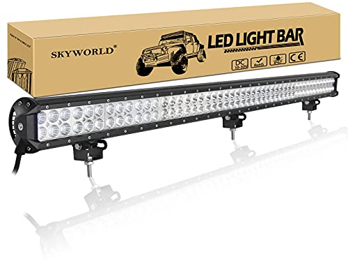 SKYWORLD 44 Zoll 288W Led Arbeitsscheinwerfer Bar, Led Bar Offroad Zusatzscheinwerfer Scheinwerfer 12V 24V Auto LED Arbeit Licht Bar Wasserdicht für SUV UTV ATV KFZ Traktor Truck 4x4 lightbar