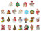 TOYANDONA 25 Pcs LED Broche Broche De Noël Broche Père Noël Badge Broche Clignotant Lumière Broche Bijoux Cadeau pour Enfants Cadeau Faveurs De Fête (Couleur Aléatoire)