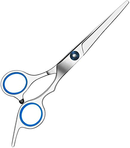 Haarschere Profi Friseurschere für Damen und Herren Extra Scharfe Rostfreie Haarschneideschere Effilierschere Modellierschere Coiffeurschere mit Präzisem Schnitt Einseitiger Mikroverzahnung(Silber)