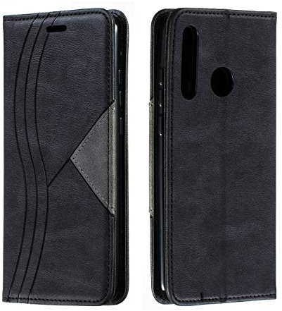 Repuled Cover per Huawei P Smart Plus 2019/Honor 20i/Honor 10i/ Honor 20 Lite, custodia in pelle PU con scomparti per carte e tasca magnetica con cavalletto (nero)