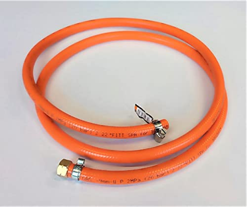 ZaTeChS Propan Butan Gasschlauch 300cm (3m) | 20 bar | Ø9mm | 1/4 Zoll LKS Anschluß mit Schnellkupplung | bis -30°C | Propangasschlauch | Gas Hose für Camping, Gasgrillgeräte