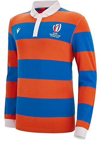 Macron RWC 2023 Hooped LS Rugby Jersey (Blue)