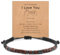 YELUWA Ich Liebe Dich Morsezeichen Armbänder für Männer Herren Sohn Ehemann Freund - Geschenk zum Jahrestag Hochzeitstag Valentinstag
