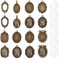 nbeads 42 Stück Lünette Anhänger Rohlinge Einstellungen, 2.5×1.8cm Antike Bronze Oval Blank Lünette Anhänger Trays Einstellungen mit Glas Cabochons für Memorial Foto Schmuck Machen