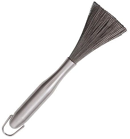 SHOWERORO Pot Brush Wok Brush Whisk Cleaner Tool Scrub Brush for Pans Pot Scrubber Brush Pot Wash Dish Cleaning Brush Palm Scrubber Steel Scrubber Mini Stainless Steel Washing Brush