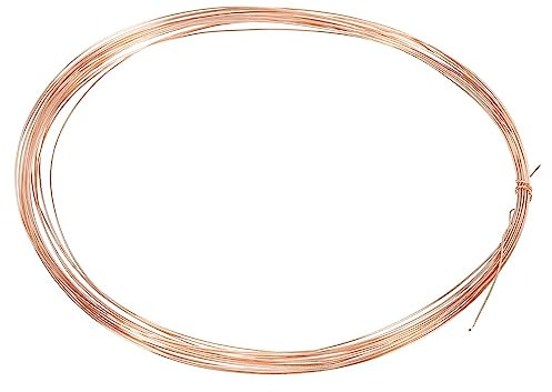 PATIKIL 16.4 Feet Solid Bare Copper Wire, 27 Gauge 99.9% Pure Copper Wire 0.4mm Soft Beading Wire Metal Plant Stem Ties for Jewelry Craft (5m)