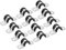 sourcing map 12Pcs 16mm(5/8'') Cable Clamp, Rubber Pipe Strap Rubber Cushioned 304 Stainless Steel Hose Clamp U Shape Metal Clamp Tube Holder for Tube Pipe Wire (a23043000ux0048)