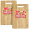SOL 2pk Bamboo Cutting Boards for Kitchen 30 x 20cm x 1cm Wooden Cutting Boards for Kitchen, Durable Bread & Meat Serving Boards, Eco-Friendly for Everyday Use