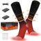 Beedove Beheizte Socken, Beheizbare Socken mit Akku 5000mAh Damen Herren, Neueste Wiederaufladbare Heizsocken, 65℃ Fußwärmer für Außen Innen, Geeignet für Reiten Camping Wandern Motorrad Skifahren