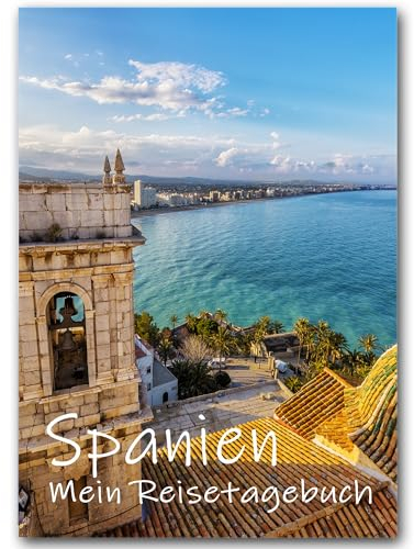 Calmondo Spanien Reisetagebuch zum Ausfüllen | Dein Travel-Journal mit Reisevorbereitung, Tagebuch-Seiten, Achtsamkeits-Seiten, Fotos, Zitate uvm | gestalte deinen persönlichen Reiseführer | DIN A5