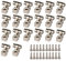 BQLZR Chrome Metal Roller String Trees for Electric Guitar 0.43x0.24Inch Pack of 20