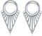 Lieson Plug Flesh Tunnel, 2 Stück Edelstahl Tunnel Set Poliert Hohl Dreieck 6mm Flesh Tunnel Silber