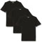 Tommy Hilfiger Tommy Jeans Camisetas de Manga Corta Pack de 3 Hombre Stretch con Cuello de Pico, Negro (Black/Black/Black), M