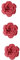 Ciieeo 3 STK Papierblumen-Wanddekoration Blumenwand aus Papier Rosendekor hochzeitsdeko weihnachtsdeko Ornament 3D-Blumen-Wanddekoration Papierblumenhintergrund die Blumen Dekorationen