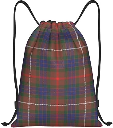 KWQDOZF Kordelzug-Rucksack String Bag Fraser Hunting Ancient Tartan Sackpack für Sport Gym Medium