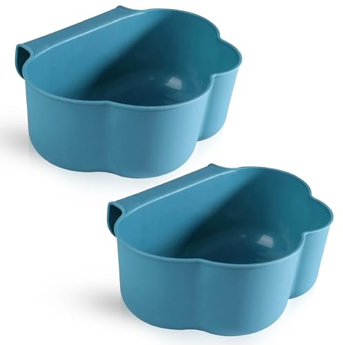 EasySort Wickeltisch Organizer [2er Set] - Behälter zum Einhängen - Sehr stabil aus widerstandsfähigem Polypropylen - Perfekt als Wickeltisch Organizer, Abfallbehälter Küche etc. (Blau - Blau)