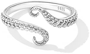 Ringe Sterling Silber 925 Damen925 Sterling Silber Octopus Ring, offener Damenring