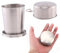 PengLAI Gobelet pliable réutilisable avec couvercle à rabat et mousqueton pour voyage, randonnée, randonnée portable et étanche, acier inoxydable 304 de qualité alimentaire, se replie à 7,6 x 7,6 x 3