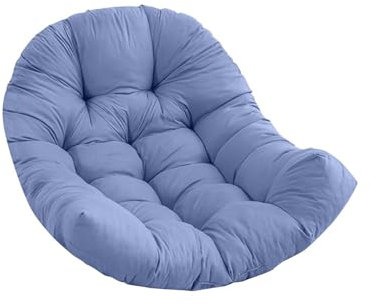 REKEELL Hängesessel Kissen Egg Chair Ersatzkissen Schaukelstuhlkissen Hängekorb Sitzkissen for Hängematte Hängesessel Büros Balkon Terrasse(Gray Blue)