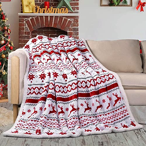 Coperta Pile Strisce Rosse Natalizie Coperta Pile Matrimoniale Morbida Plaid Matrimoniale Campeggio Plaid Divano Coperta Letto Singolo Lavabile Coperta Matrimoniale 100x130 cm