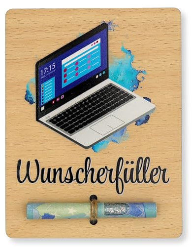 ZUKLA Verpackung für Geldgeschenk Laptop 13 x 10 cm - Spardose Computer Zubehör Geschenk - Computer Geschenke - PC Geschenke - Laptop Fan - Handmade