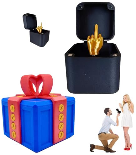 Pack of 2 Spoof Gift Boxes, Middle Finger, Annoying Gift Box, Cabinet Screw Gift Box, Really Langweilig Gift Box, Novelty Gift Box Gift Paper, Farce Box, Office and